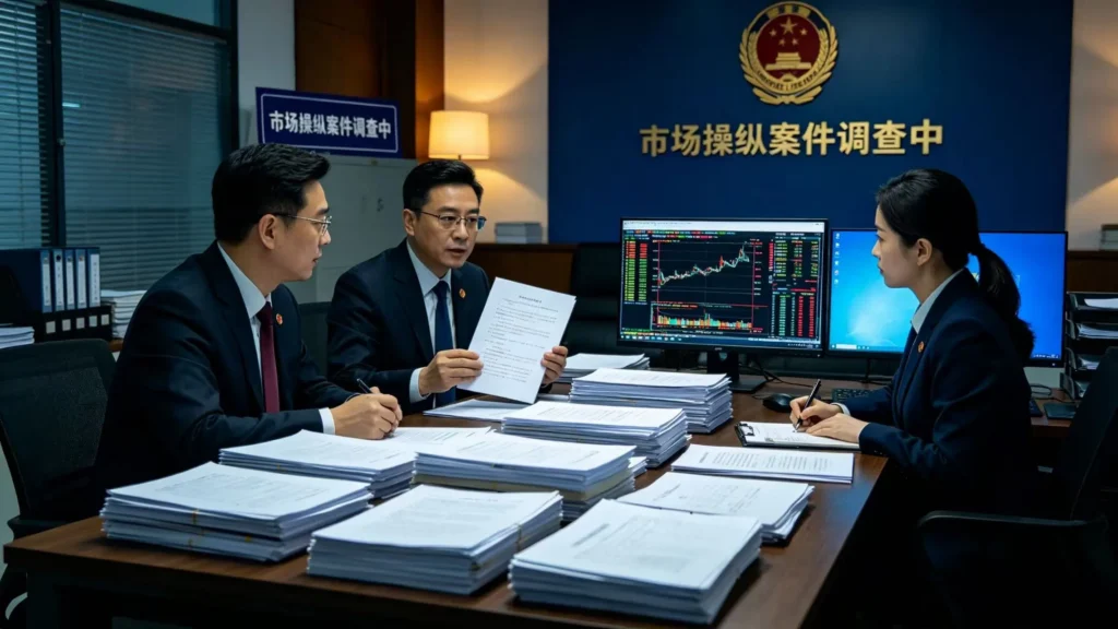 证监会执法人员调查市场操纵案件,维护证券市场公平秩序