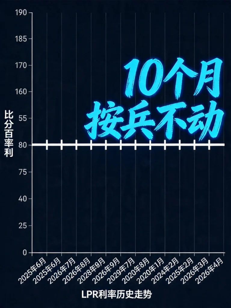 LPR利率走势图,2025年6月至2026年4月连续十个月持平